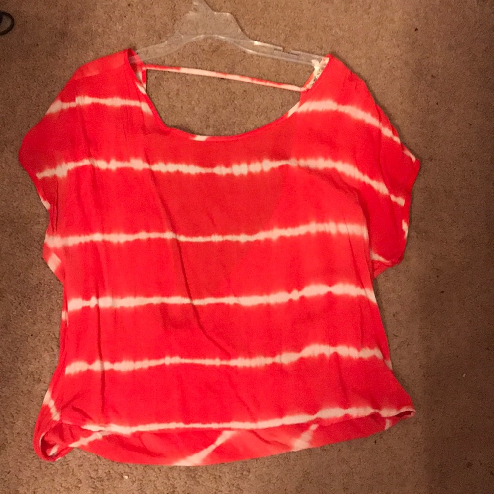 L Orange and White Shirt from the Hanger Boutique!